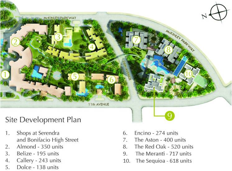 Site Map of Two Serendra. Check out Belize on the map